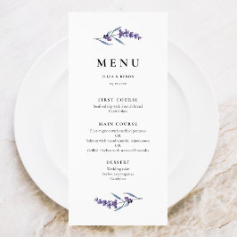 Elegante bloemenlavendel menu