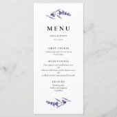 Elegante bloemenlavendel menu (Voorkant)
