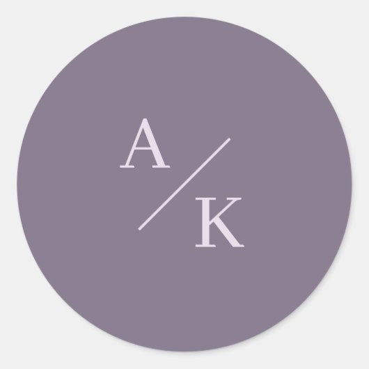 Elegante bloemenlavendel ronde sticker (Voorkant)