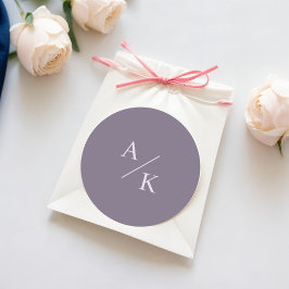 Elegante bloemenlavendel ronde sticker