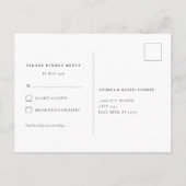 Elegante Bloemenlavendel RSVP Briefkaart (Achterkant)