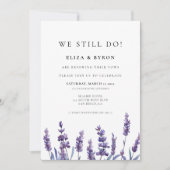 Elegante bloemenlavendel We doen nog steeds geloft Kaart (Voorkant)