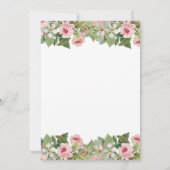 Elegante bloemenlente / zomer bruiloft uitnodiging (Achterkant)