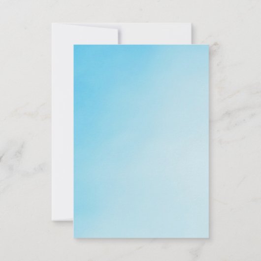 Elegante Bloemenliefde Wit Blauwe Orchideeën Bruil Kaart (Achterkant)