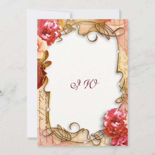 Elegante bloemenlijst Boho bruidsdouche uitnodigin Kaart (Achterkant)