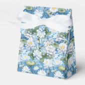 Elegante bloemenlotusbloemen betegeld bedankdoosjes (Voorkant Zijde)