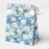 Elegante bloemenlotusbloemen betegeld bedankdoosjes (Achterkant)