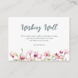 Elegante bloemenmagnolia die goed kaart wenst