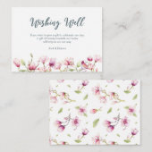 Elegante bloemenmagnolia die goed kaart wenst (Voorkant / Achterkant)