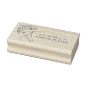 Elegante Bloemenmeisje uit de bibliotheek van Cust Rubberstempel (Stempel)