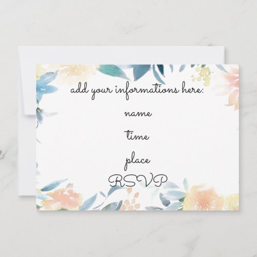 Elegante bloemenmeisjesmuziek recital kaart (Achterkant)