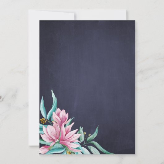 Elegante bloemenmetselaar jar marine verjaardagsfe kaart (Achterkant)