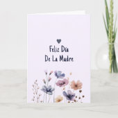 Elegante bloemenmoeder Spaans Happy Mothers Day Ka Bedankkaart (Voorkant)