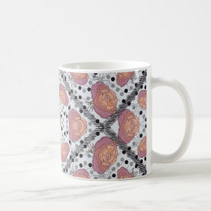 Elegante bloemenmok koffiemok
