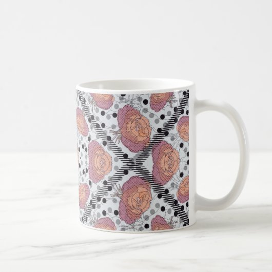 Elegante bloemenmok koffiemok (Rechts)