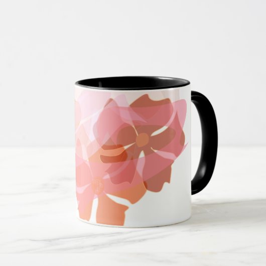 "Elegante bloemenmok Mok (Voorkant rechts)