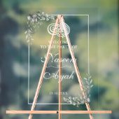 Elegante bloemenmoslim islamitische Arabische part Acryl Bord (Neutraal)