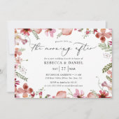 Elegante bloemenochtend na bruiloft brunch kaart (Voorkant)