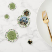 Elegante bloemenomhelzing bruiloft confetti (Groep)