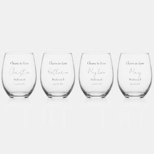 Elegante bloemenomhelzing bruiloft wijnglas zonder voet