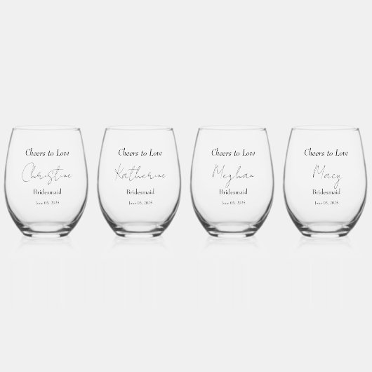 Elegante bloemenomhelzing bruiloft wijnglas zonder voet (Voorkant)