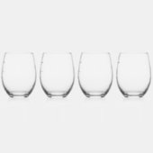 Elegante bloemenomhelzing bruiloft wijnglas zonder voet (Links)