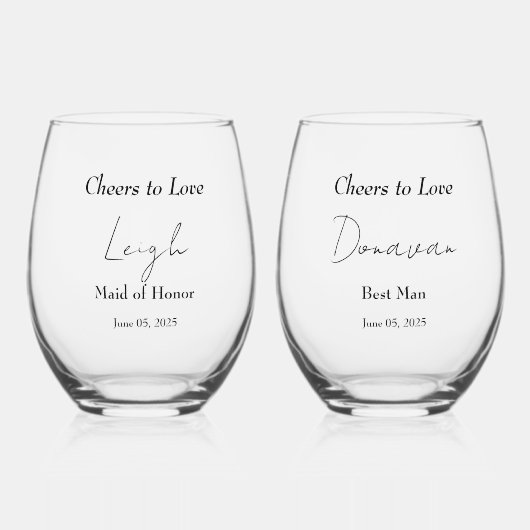 Elegante bloemenomhelzing bruiloft wijnglas zonder voet (Voorkant)