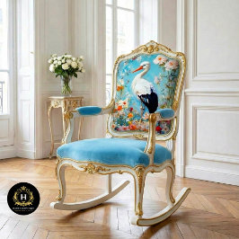 Elegante Bloemenooievaar Decoupage Tissuepapier