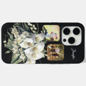 Elegante Bloemenorchidee-Calla Lily Foto / Naam Case-Mate iPhone Case (Achterkant (horizontaal))