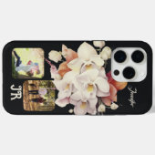 Elegante Bloemenorchidee-Calla Lily Foto / Naam Case-Mate iPhone Case (Achterkant (horizontaal))