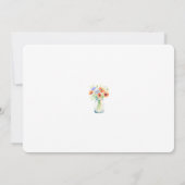 Elegante bloemenpaaslunch kaart (Achterkant)