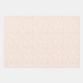 Elegante bloemenpatronen Blauwe Perzik Groene Bloe Inpakpapier Vel (Voorkant 3)