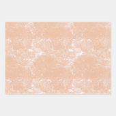 Elegante bloemenpatronen Blauwe Perzik Groene Bloe Inpakpapier Vel (Voorkant 2)