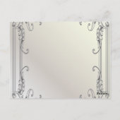 elegante  bloemenpauw bruiloft dank U Briefkaart (Achterkant)