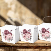 Elegante Bloemenpioen Waterverf huwelijksfeest Bedankdoosjes