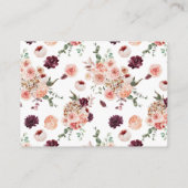 Elegante bloemenpompoen | Luierloof Informatiekaartje (Achterkant)