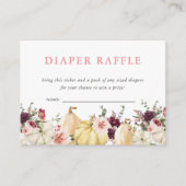 Elegante bloemenpompoen | Luierloof Informatiekaartje (Voorkant)