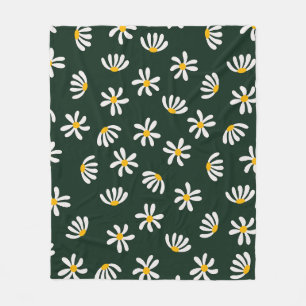 Elegante bloemenprint   Botanische kunst aan de mu Fleece Deken