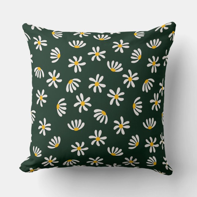 Elegante bloemenprint | Botanische kunst aan de mu Kussen (Voorkant)