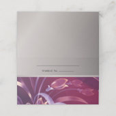 Elegante bloemenpruim | Silver Table Place Card Plaatskaartje (Buitenkant ongevouwen)