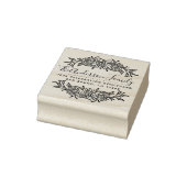 Elegante Bloemenrand Aangepaste Familienaam & Adre Rubberstempel (Stempel)
