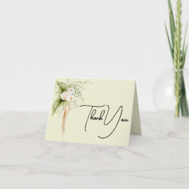 Elegante bloemenrand bedankkaart