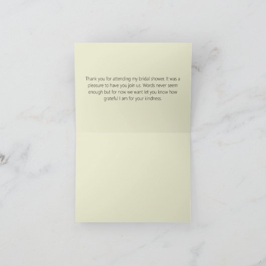 Elegante bloemenrand bedankkaart (Binnen)