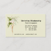 Elegante Bloemenrand Custom Photo Back Visitekaartje (Voorkant)