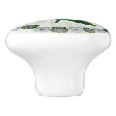 Elegante Bloemenrand Groene Witte Knoppen Victoria (Zijkant)