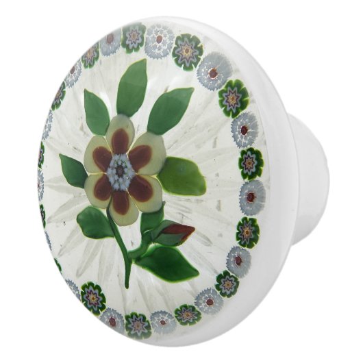 Elegante Bloemenrand Groene Witte Knoppen Victoria (Rechts)