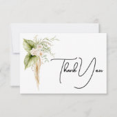 Elegante bloemenrand papieren label naamlabel bedankkaart (Voorkant)