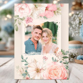 Elegante bloemenrepetitie dinerkaart kaart