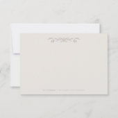 Elegante bloemenrijke lila rustieke bruiloft dank  bedankkaart (Achterkant)