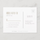 Elegante bloemenrijke lila rustieke bruiloft RSVP Uitnodiging Briefkaart (Achterkant)